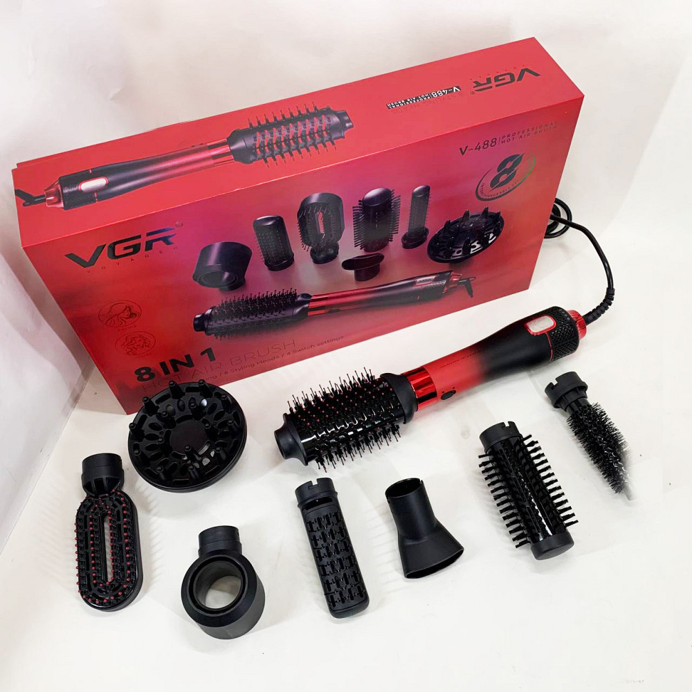 Фен для укладки прически VGR 8 в 1 V-488, Стайлеры многофункциональные для укладки волос OH-59 Львов - изображение 15