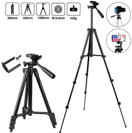 Штатив тринога NeePho NP-8820 не знімний майданчик + тримач + чохол (56-150см) Чорний Вінниця