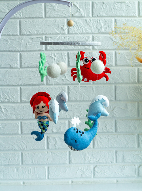 Мобіль на ліжечко WoollyFox «Русалонька» Київ - фото 9