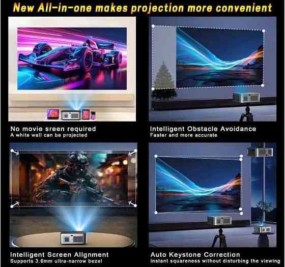 Мультимедійний проєктор HORLAT T09 Full HD Wi-Fi Київ