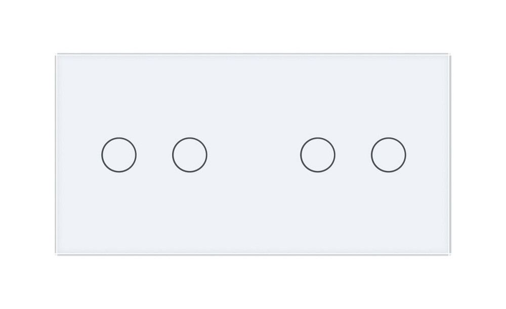 Розумний сенсорний ZigBee вимикач 4 сенсора (2-2) Livolo білий скло (VL-C702Z/C702Z-11) Коломыя - изображение 2