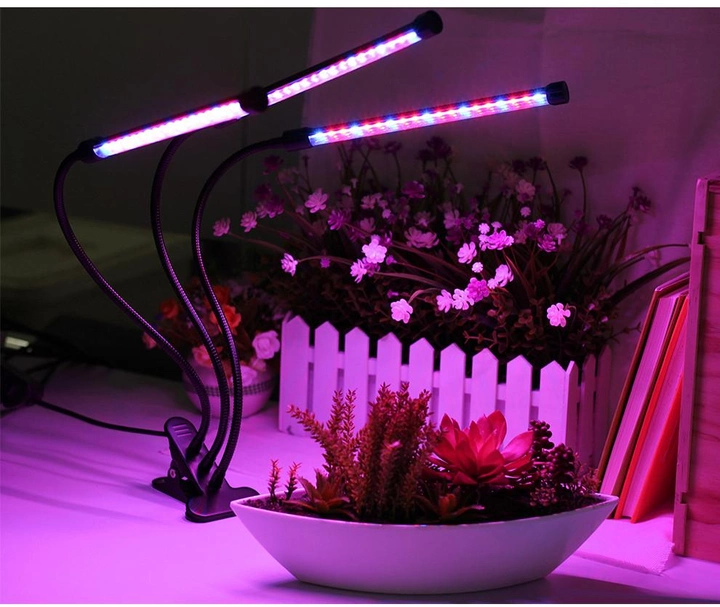 Ультрафіолетова світлодіодна фітолампа GrowLight для рослин (3 лампи) з таймером Вінниця - фото 8