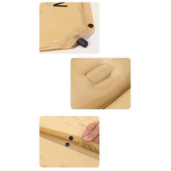 Коврик самонадувающийся двухместный с подушкой Naturehike CNH22DZ013, 30мм, желтый Ровно