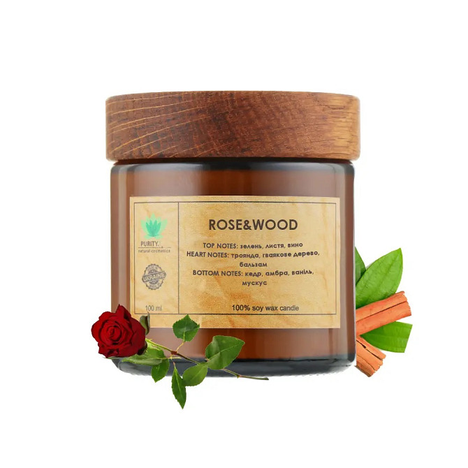 Аромасвічка Rose&Wood M PURITY 100 г Київ - фото 1