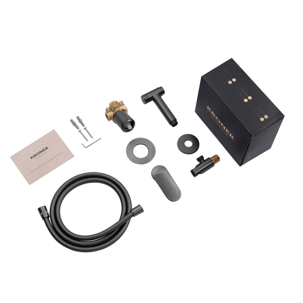 Набір для гігієнічного душу зі змішувачем Kroner Element 211234-5301 Київ - фото 7