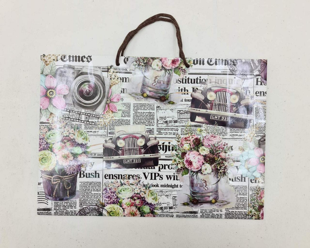 Паперовий великий горизонтальний пакет 36/22/10 (артBG-100) (12 шт.) Харків - фото 4