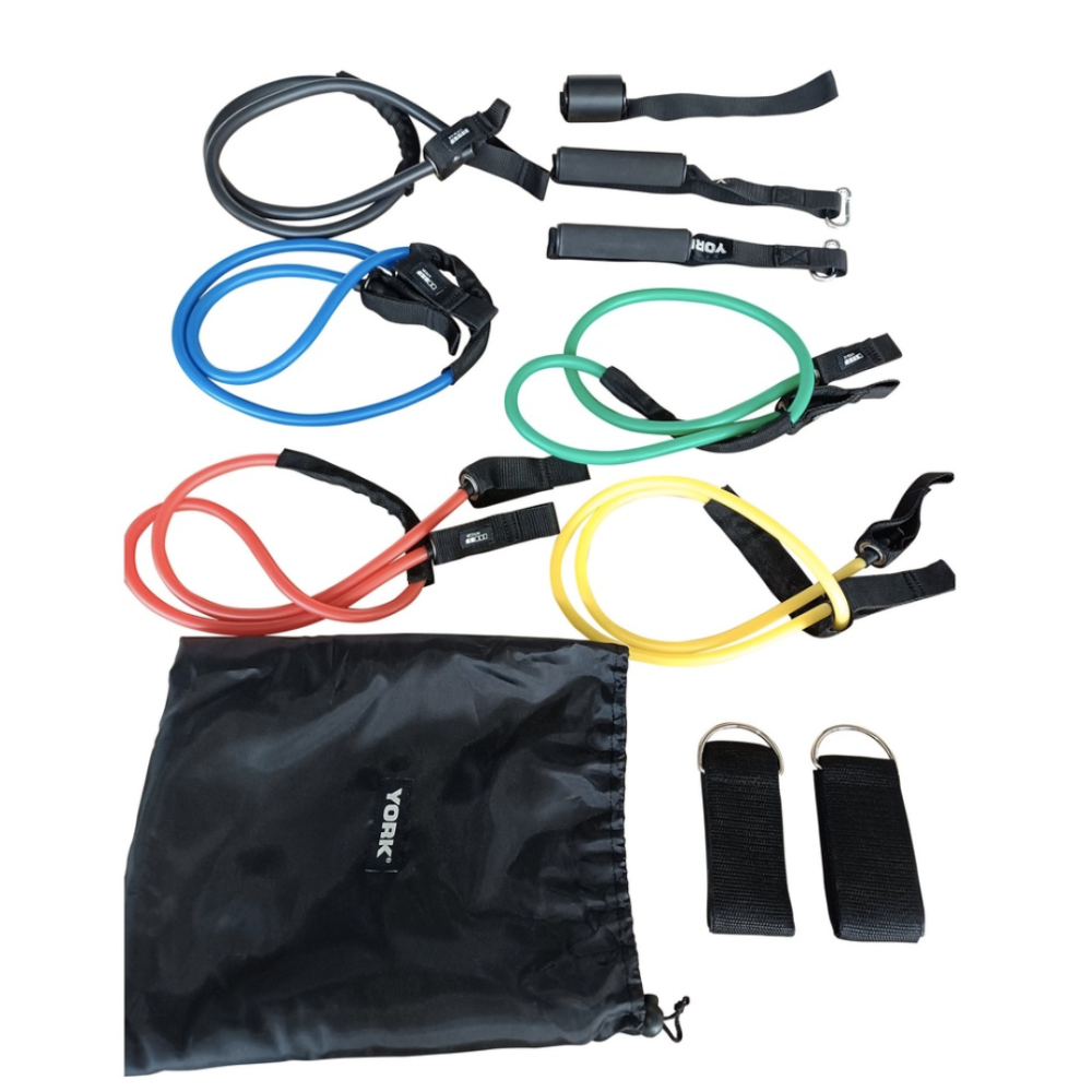 Набір еспандерів трубчастих з ручками York Fitness, 5 кольорів Київ - фото 4