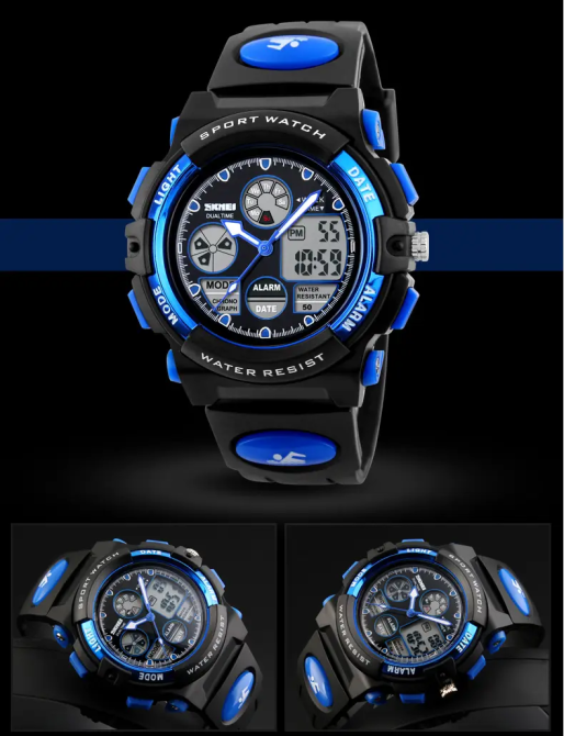 Детские спортивные наручные часы Skmei 1163 (Синие) Винница - изображение 9