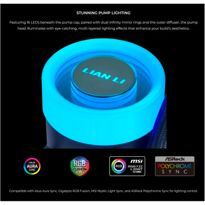 Система жидкостного охлаждения Lian Li GA II Lite 360R, Black (G89.GA2L36RB.00) Винница - изображение 2
