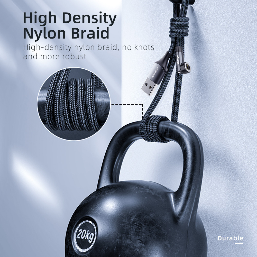 Кабель Essager Magnetic USB Lightning 1м серый Киев - изображение 3