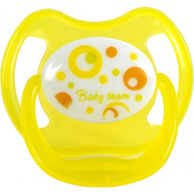 Пустушка Baby Team латексна, класична 0+ міс. (3220_жовтий) Вінниця - фото 1