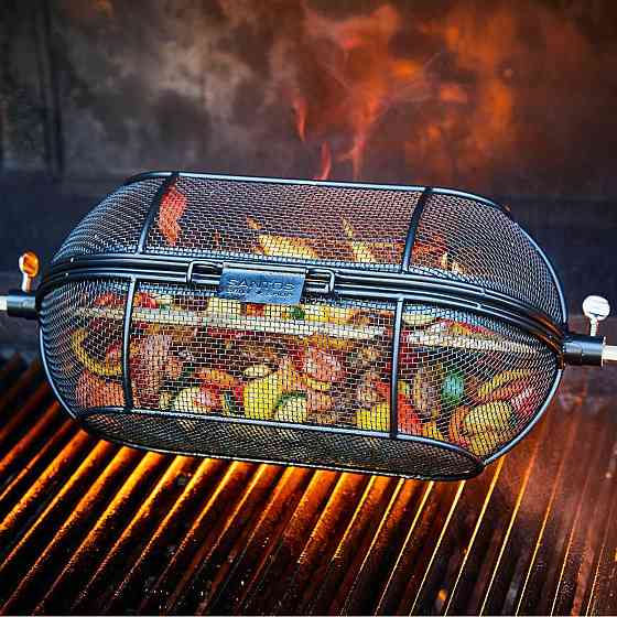 Корзина-сетка для вертела (вертелла) SANTOS, для гриля, круглая, черная, антипригарная 897535 Код: 010972 Ровно