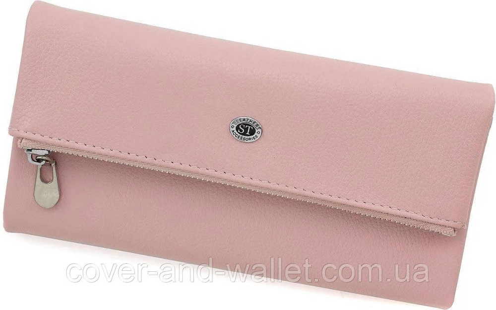 Модный женский длинный кожаный кошелек черного цвета ST Leather 269 Киев - изображение 10