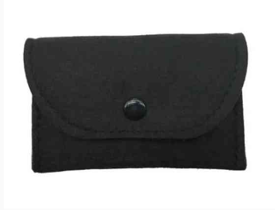 Гаманець для дрібних грошей на кнопці чорний Київ
