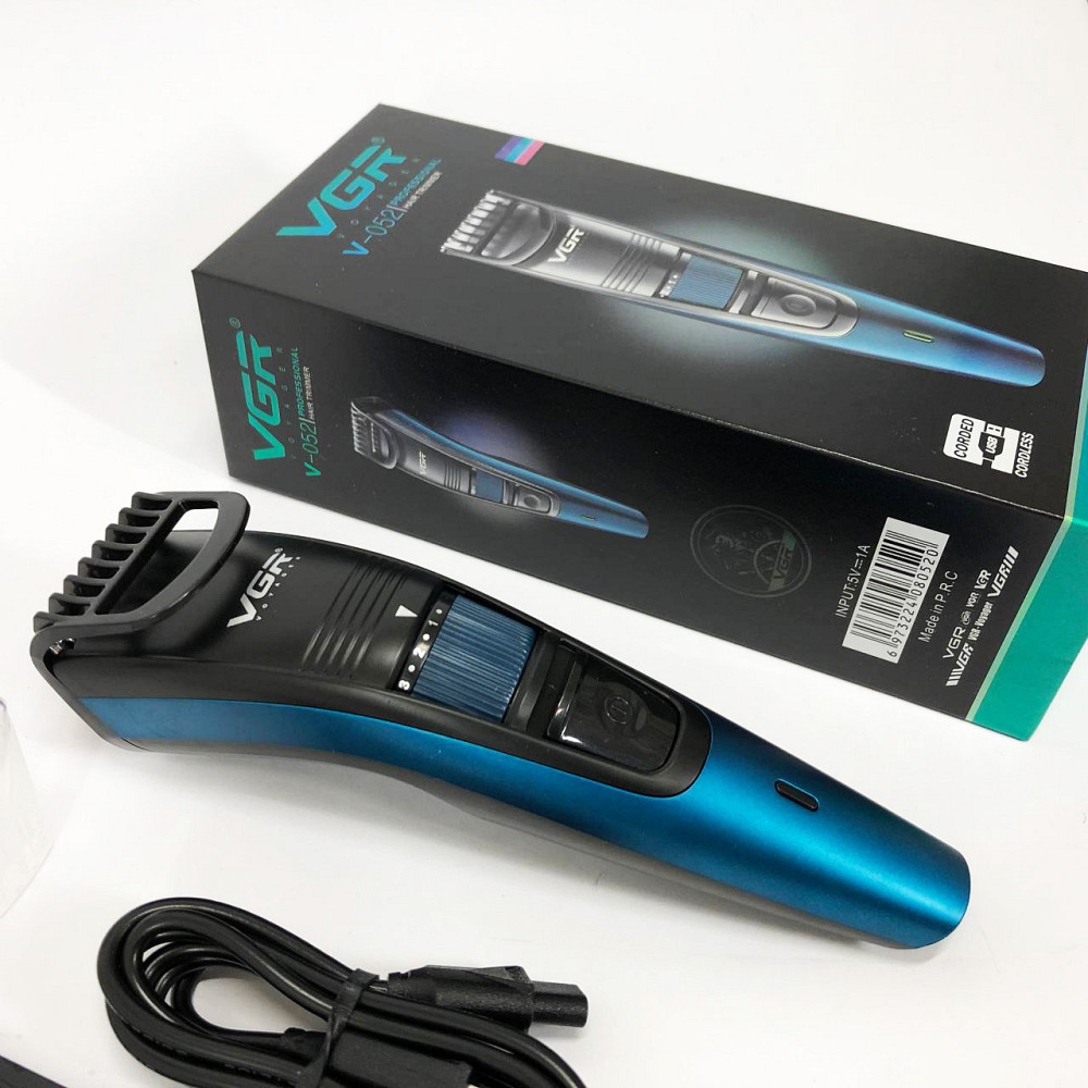 Багатофункціональний тример для стрижки волосся і тіла VGR V-052, Професійний тример з насадками ZX-18 Львів - фото 7