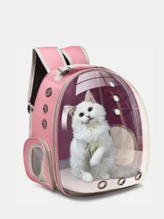 Переноска-рюкзак иллюминатор для кошек и собак с сферическим иллюминатором Коломыя