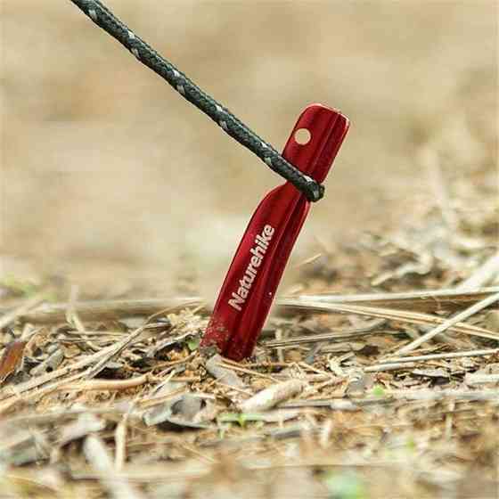 Кілки алюмінієві спіральні Naturehike NH17D024-D, 25 см, червоний (4 шт.) 