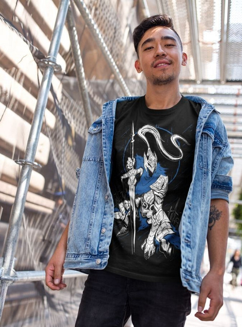 Футболка для хлопчика з аніме принтом Арторіас Абйсс Дарк Соулс оверсайз (зріст від 165 до 180) Чорний AnimeJ0854m Дніпро - фото 3