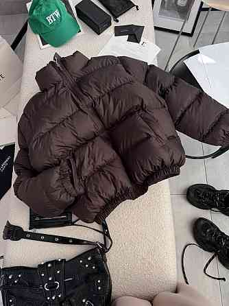 Жіноча стильна повсякденна куртка на біопуху плащівку лаке Шоколад, 46/48 Одеса