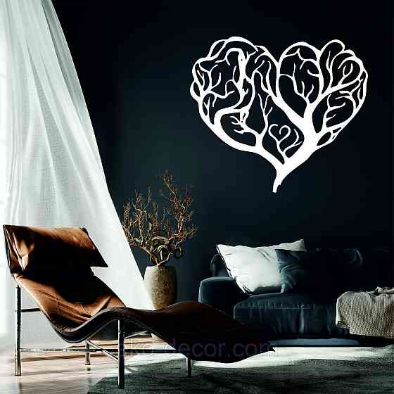 Декоративное настенное Панно «Дерево сердце» Декор на стену 90*79 см., Белый Киев