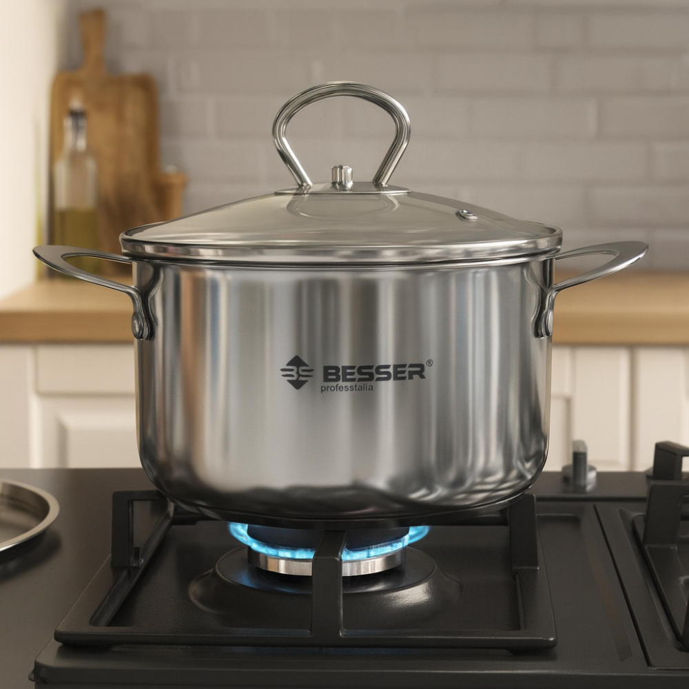 Кастрюля з кришкою индукция 