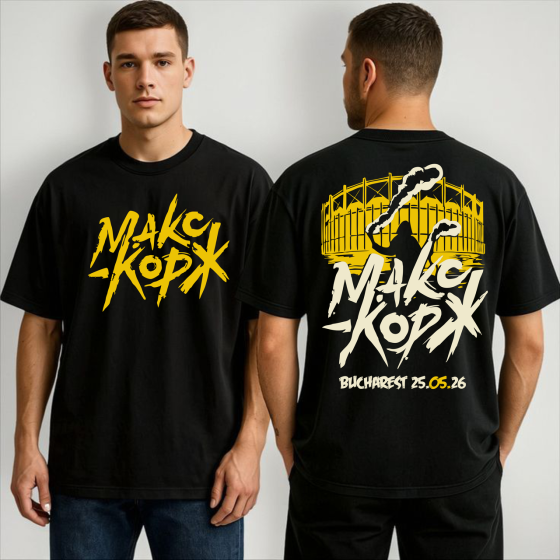 Оверсайз футболка «МАКС КОРЖ | BUCHAREST 23.05.2026» | Концертний streetwear мерч S, Графітовий Чернівці
