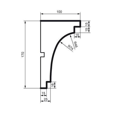 Карниз фасадный Prestige Decor KC 101 Днепр - изображение 2