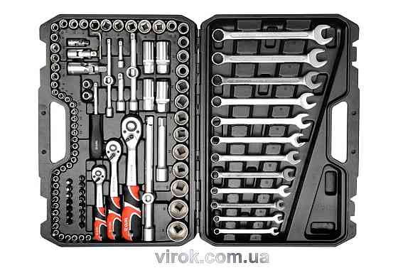 Набір головок торцевих YATO : квадрат 1/2", 3/8", 1/4" з інструментами, насадками. 111 шт. [2] Одеса