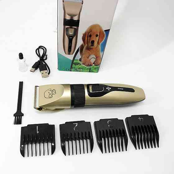 Машинка триммер для стрижки животных собак / котов на аккумуляторе с набором насадок Puppy SP-19 Львов