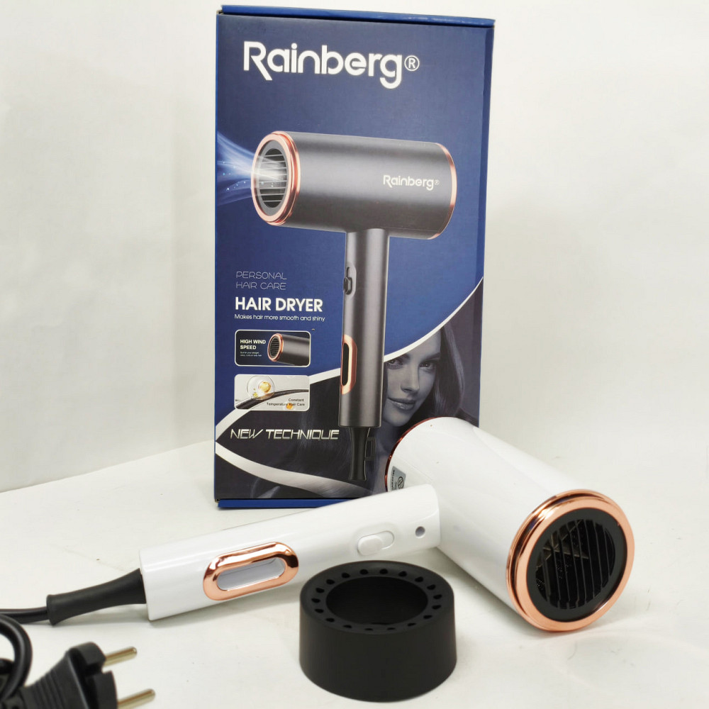 Портативний фен для укладання волосся Rainberg RB-2260 1500Вт, Фен побутовий для волосся QX-39 Львів - фото 9