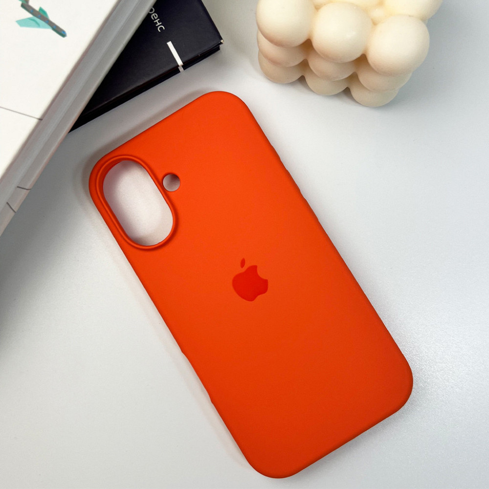 Чохол Silicone для Apple iPhone 16, Оранжевий Київ - фото 2