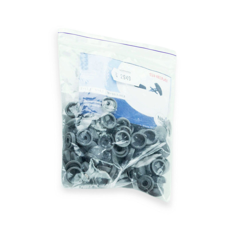 Клипса №88 декор шляпка под сам с шайбой (Ш13,2, Шл. сам.10,5-10,8) cерая (100шт) Мукачево - изображение 2