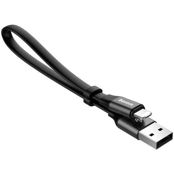 Кабель USB-Lightning/MicroUSB Baseus Two-in-one Portable Cable CALMBJ-01 (Чорний, 0.23м) Николаев - изображение 2