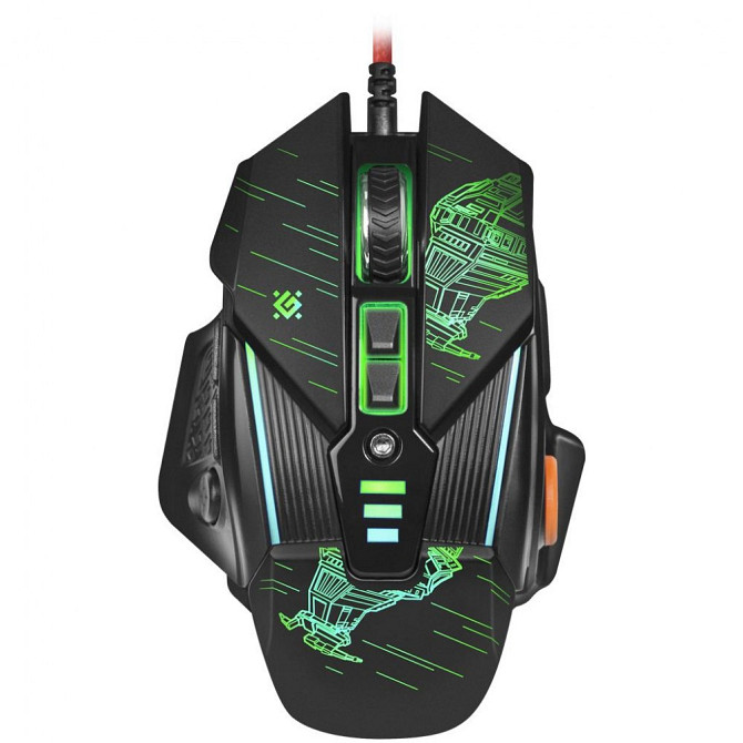 Ігрова миша Defender sTarx GM-390L з RGB підсвічуванням (7200dpi) 8 кнопок (Чорна) Вінниця - фото 1