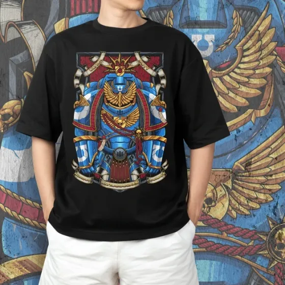 Футболка чоловіча з  принтом WarHammer 40K Ultramarines Розмір 48 Дніпро