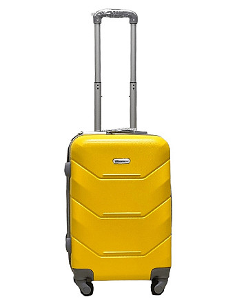 Чемодан пластиковый MILANO BAG 147 малый 55 см желтый Киев - изображение 1