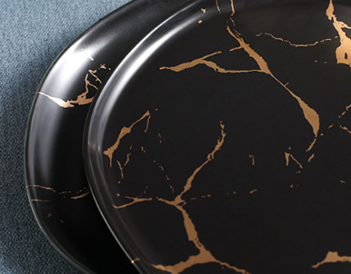 Тарелка Мраморная роскошь БЕЛАЯ  фарфоровая под мрамор 21 см  МАЛАЯ столовая тарелка Кременчуг - изображение 8