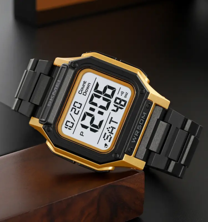 Часы мужские спортивные наручные Skmei 2264 Ч/б с золотистым корпусом Киев