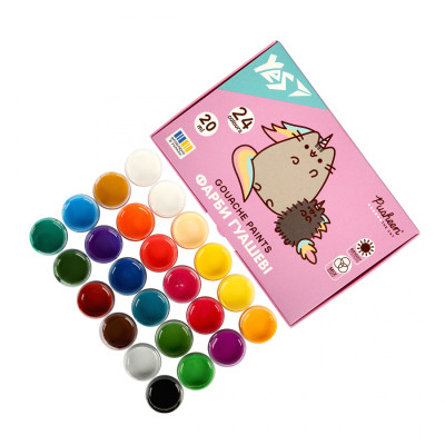 Гуашевые краски Yes Pusheen 24 кольорів по 20 мл (230404) Винница - изображение 4