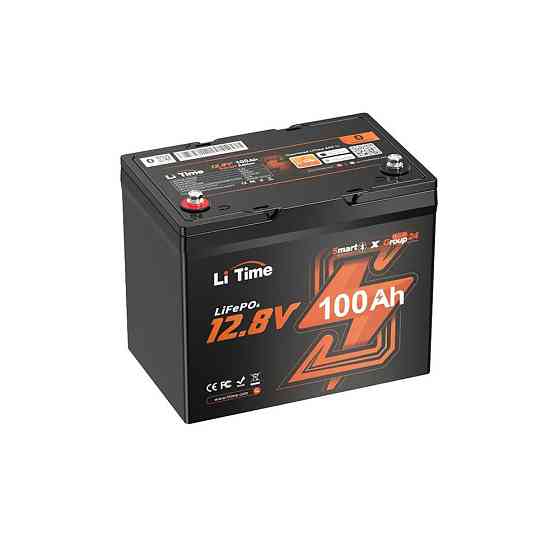 Акумуляторна батарея літій-залізо-фосфатна з Bluetooth 12.8В 100А*год LiFePO4 LiTime Group24 L12V100-100-GROUP24-BT-4-A70 Київ