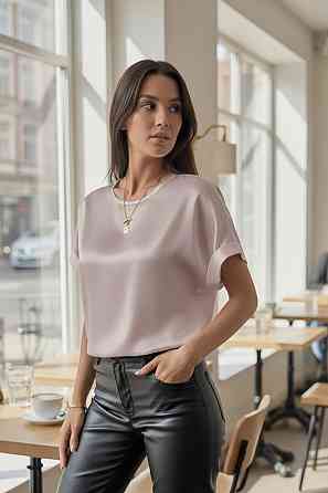 Жіноча футболка з шовку Кавовий XL Харків