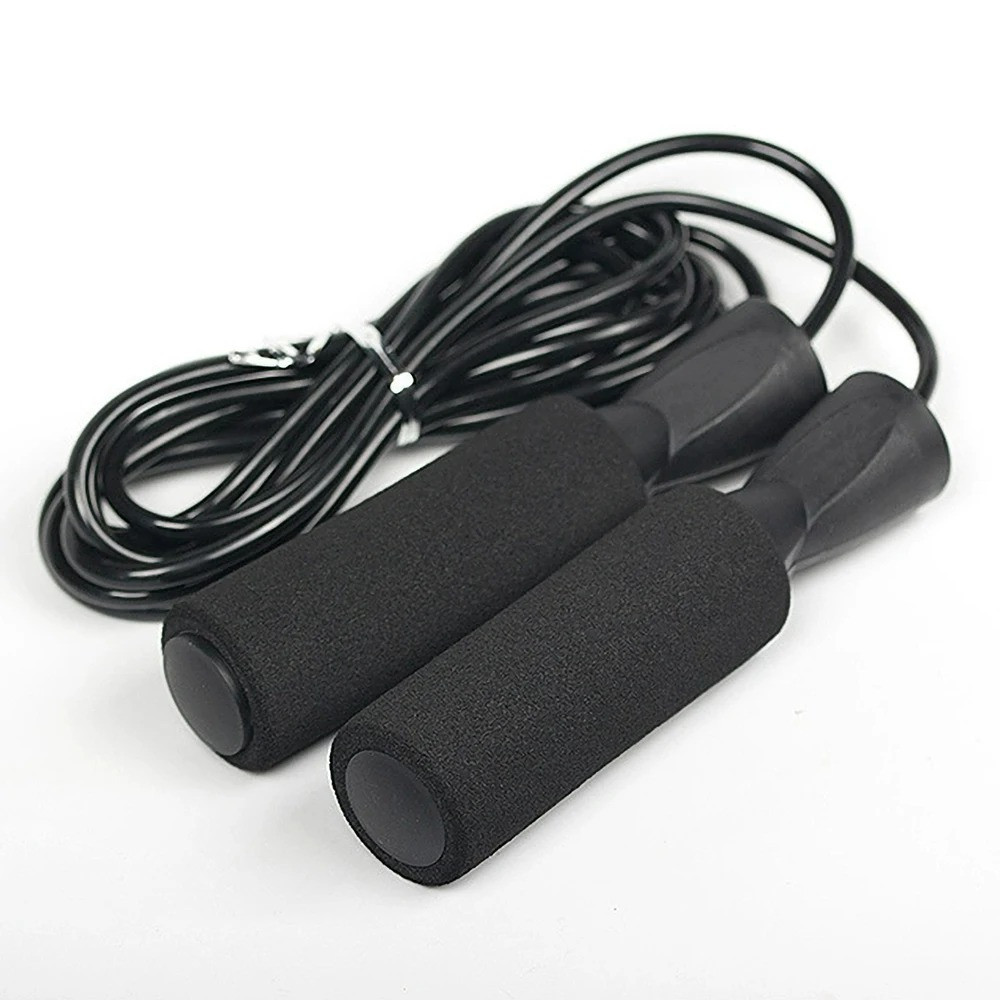 Скакалка швидкісна, гімнастична для тренувань і кросфіту з підшибниками, спортивна довжина 2.8 м, чорна Кам'янець-Подільський - фото 8