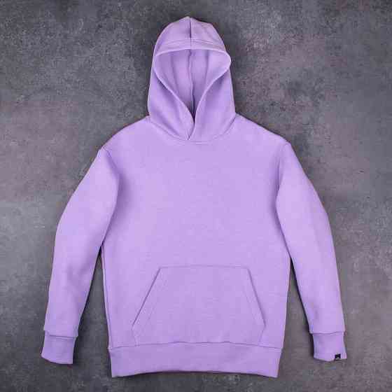 Тепле чоловіче худі на флісі з капюшоном лілове Pobedov 007 ЗИМА Київ