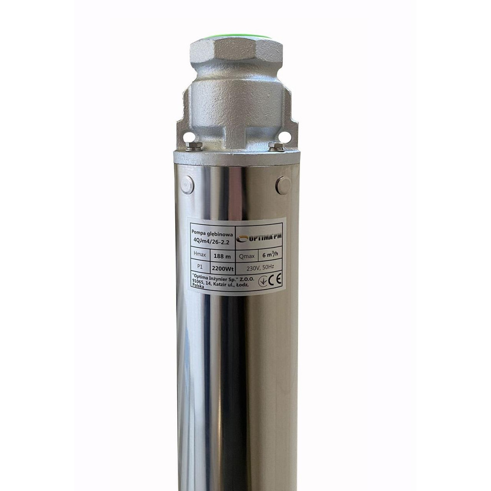 Насос свердловиний з підвищеною стійкістю до піску OPTIMA PM 4QJm4/26 2,2 кВт 205м + 2 м кабель (000017630) Київ - фото 2