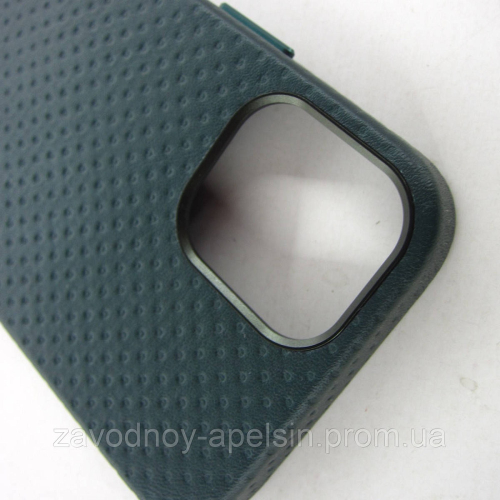 Iphone 12 mini Шкіряний чохол Перфорація (зелений) Одеса - фото 4