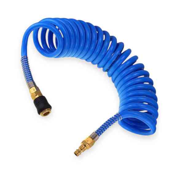 Шланг ВОЗДУШНЫЙ полиуретан 12x8,0 мм (син.) с быстросъемами 20м 