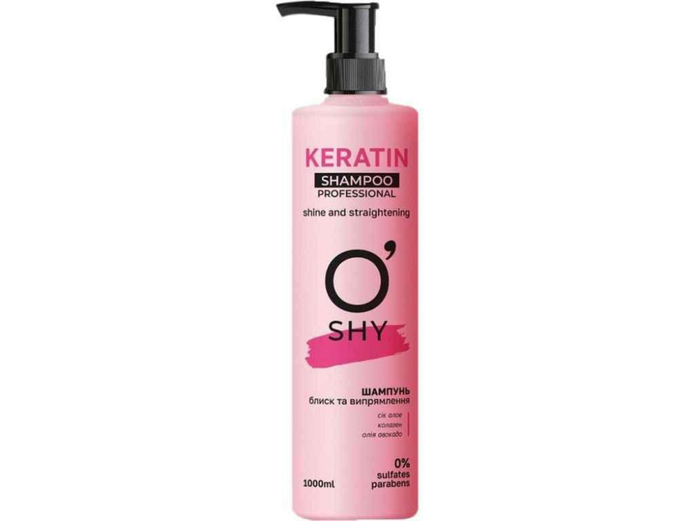 Шампунь 400мл Keratin. Блиск та випрямлення Professional ТМ OSHY Київ - фото 1