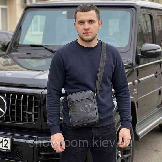 Мужская брендовая борсетка, сумка на плечо Emporio Armani (A-04) Киев
