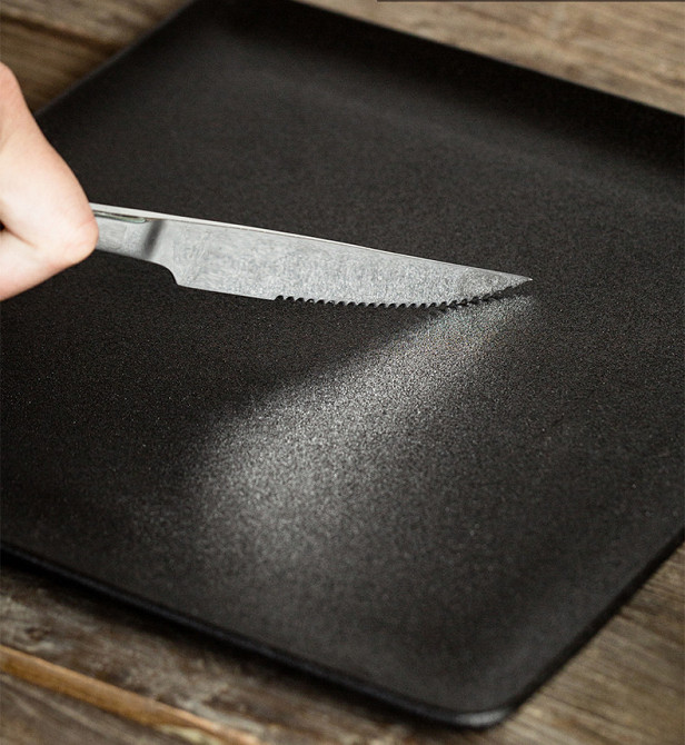 Тарелка квадратная черная керамическая  матовая 25 см 922 грамма!! Столовая тарелка Блюдо Кременчуг - изображение 3