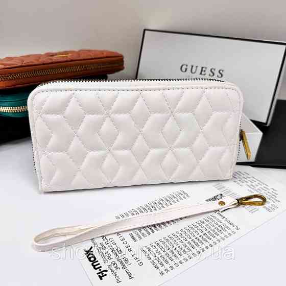 Жіночий гаманець на змійці Guess (7870) білий Київ